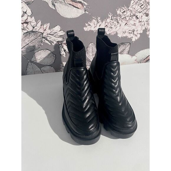 Kellparker Mia Women's Solid Slip On Chelsea Ankle Boots Black - Picture 3 of 11